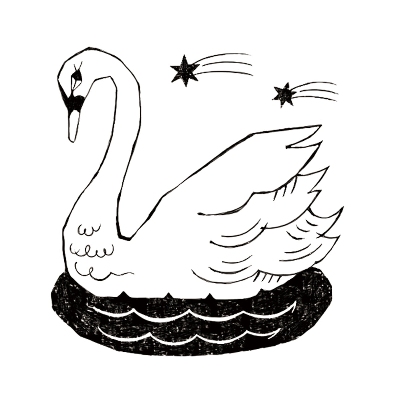 Kinotorico Wooden Rubber Stamp - Swan Design for Scrapbooking, Card Making & DIY Crafts | Handmade Rubber Stamps for Artists & Crafters