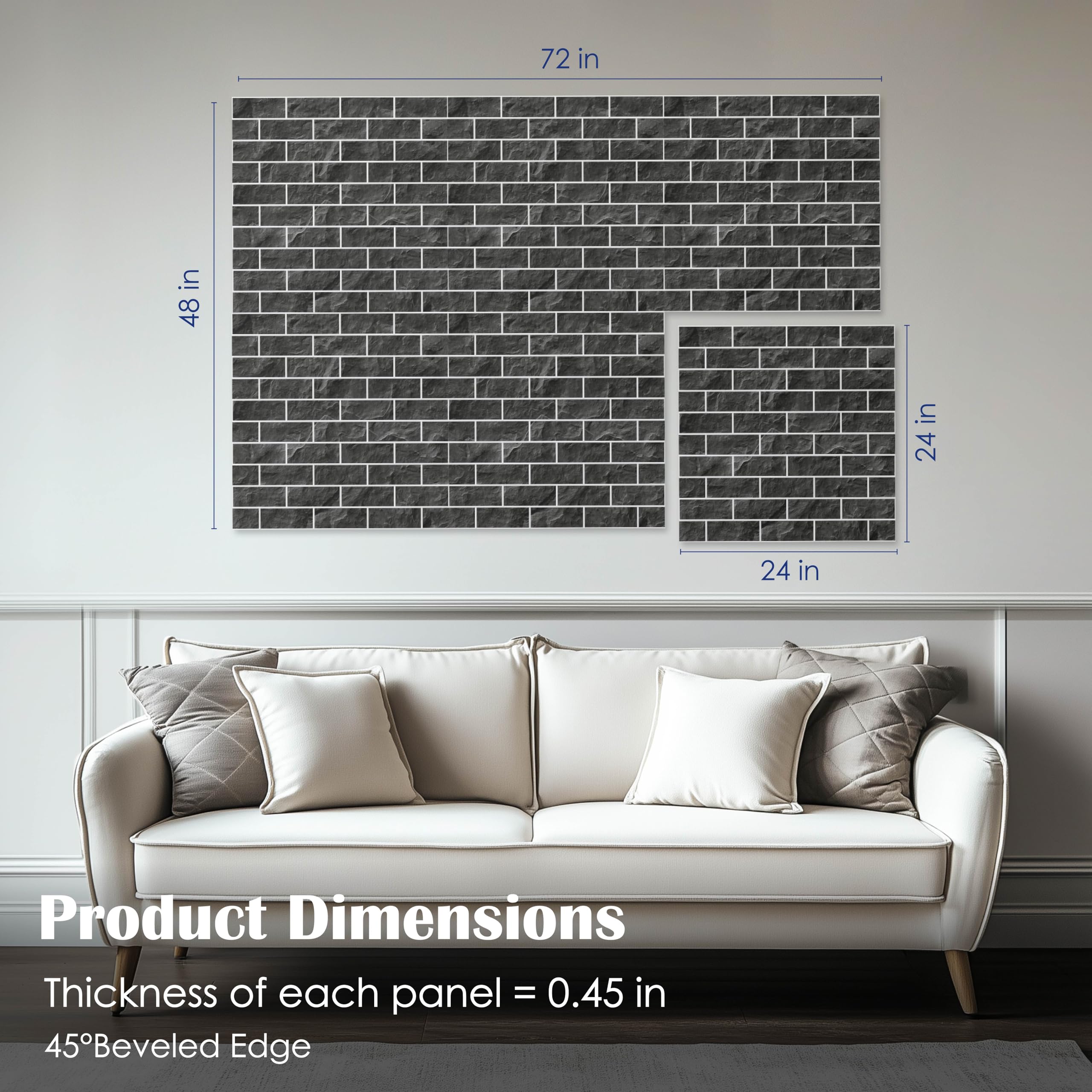 6-Pack Acoustic Wall Panels 72x48 Inch - Soundproof Foam Panels for Noise Reduction, Home Studio & Office Sound Absorption with Nano Adhesive - Perfect for Recording Studios, Home Theaters, Podcast Rooms & Conference Rooms