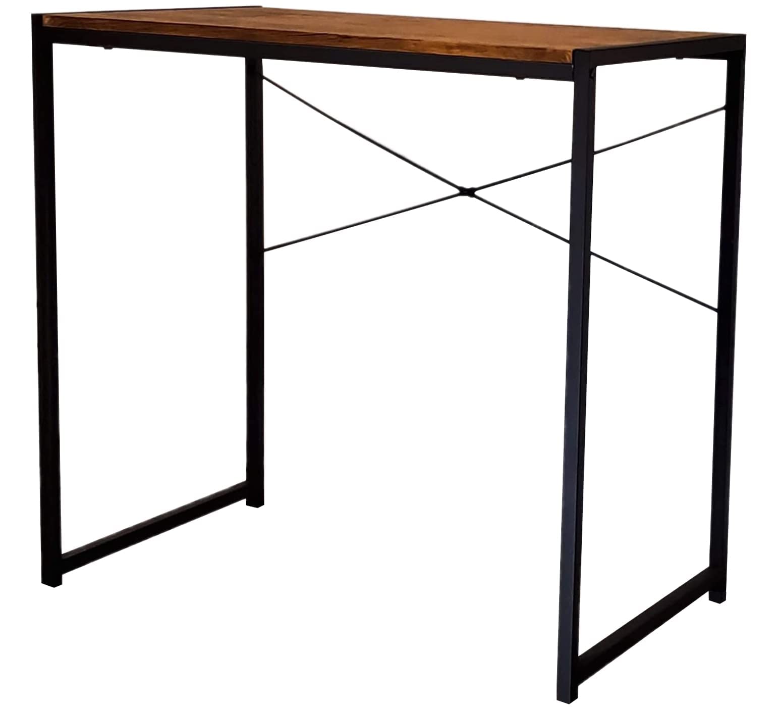 eHemco Multifunctional Rectangular Desk with Coffee Table Top & Black Metal Legs - Perfect for Home Office, Living Room & Small Spaces