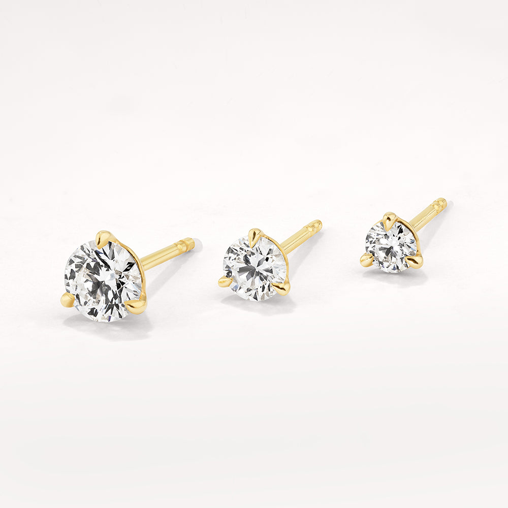 0.50ct Lab Grown Diamond Round Stud Earrings in 10k Gold - Perfect for Everyday Wear, Gift Giving & Special Occasions