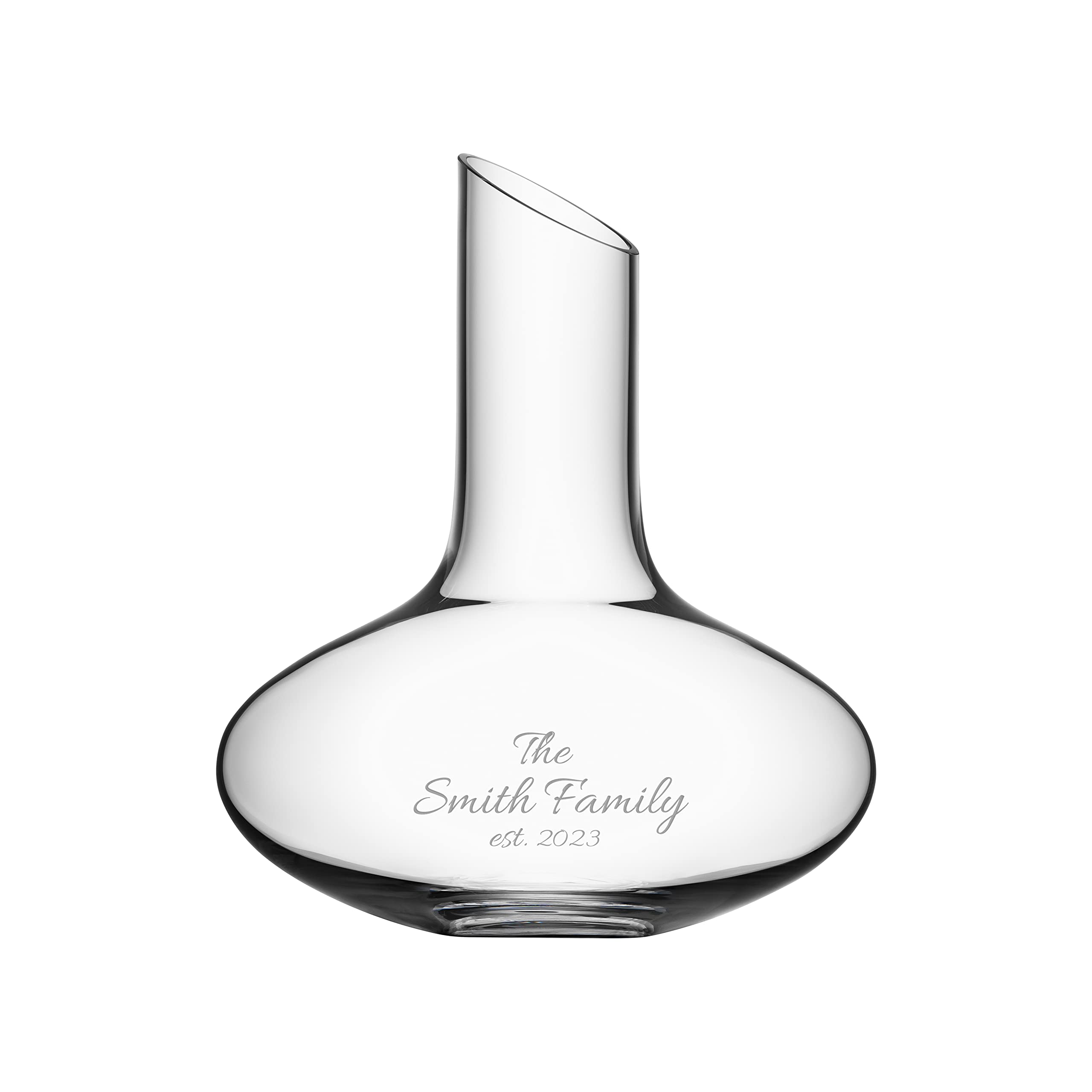 Orrefors Personalized Enjoy Decanter - Custom Engraved 34oz Modern Crystal Wine Decanter for Red & White Wine - Elegant Gift for Wine Lovers - Perfect for Dinner Parties, Anniversary Gifts & Home Bar Decor
