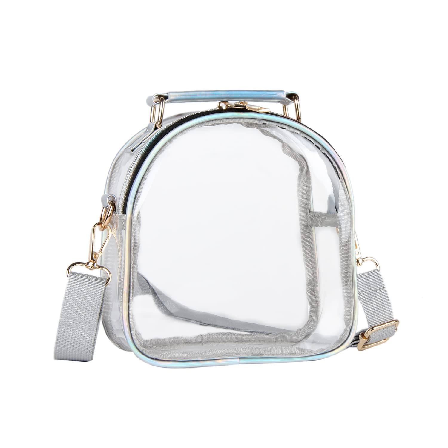 Clear Crossbody Purse for Women - Neon Transparent Jelly Handbag, Stadium Approved See-Through Bag, Perfect for Concerts, Sports Games & Festivals