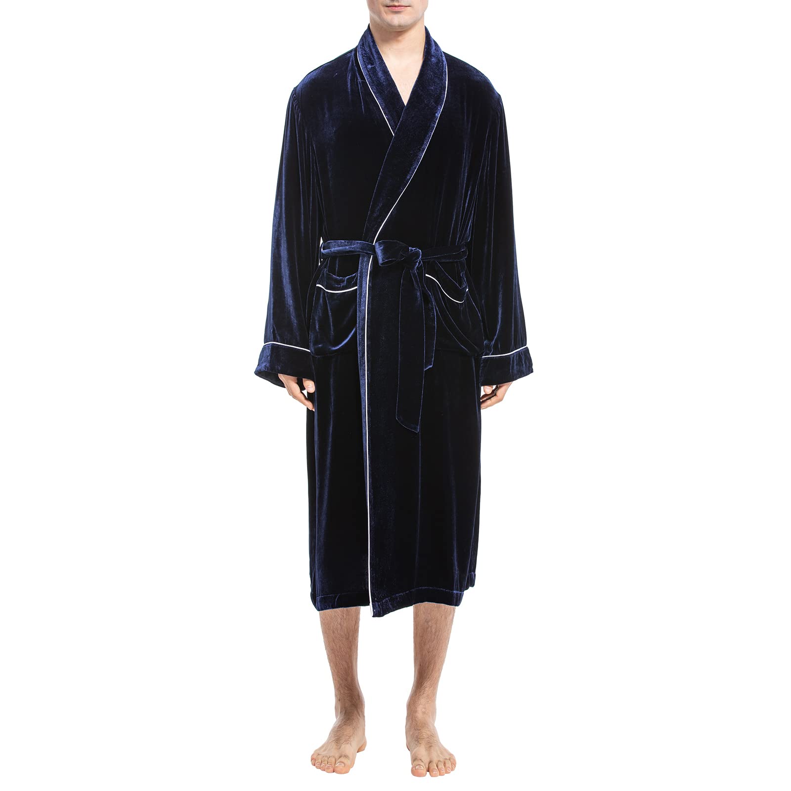 Luxury Men's Silk Velvet Robe - Soft Bathrobe & Nightgown for Winter & Autumn | Cozy Loungewear for Home, Spa & Relaxation