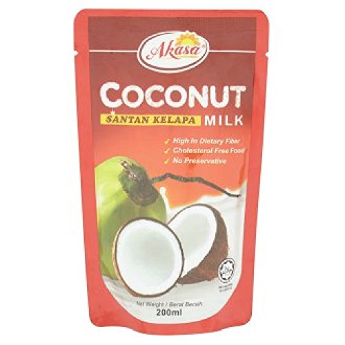 Organic Akasa Coconut Milk 200ml (12 Pack) - Premium Thai Coconut Cream for Cooking, Baking & Smoothies - Vegan, Gluten-Free, Dairy-Free Alternative - Perfect for Curries, Desserts & Coffee Creamer