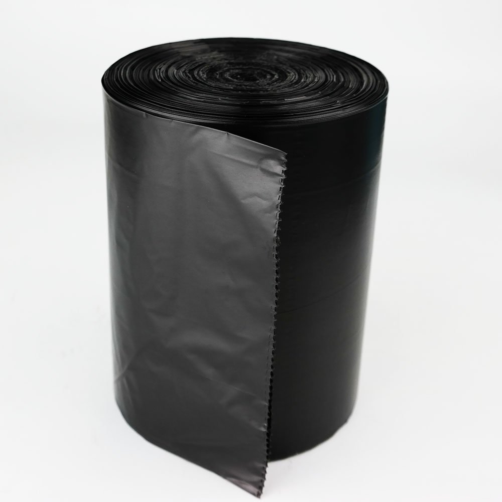 1.8 Gallon Trash Can Liners - 130 Count Black Garbage Bags for Kitchen, Bathroom & Office Waste Disposal