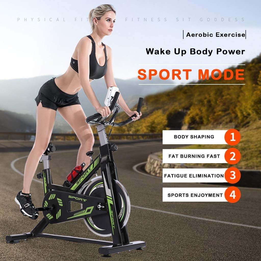 **Premium Indoor Cycling Bike - Home Spin Bike with LCD Monitor & Tablet Stand - Adjustable Stationary Exercise Bike for Cardio & Fitness Training - Perfect for Home Gym, Weight Loss & Indoor Cycling Workouts**