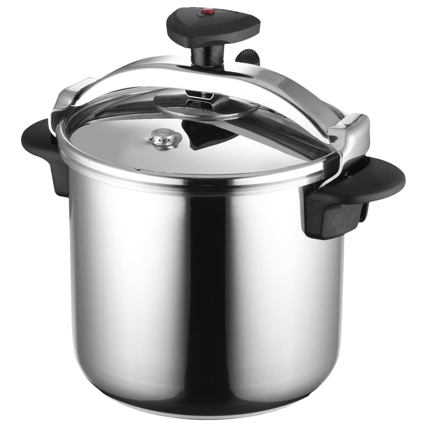 MAGEFESA 12.7-Quart Stainless Steel Pressure Cooker - 18/10 Induction Compatible for All Stovetops with Safety Lock & 8 PSI - Perfect for Home Cooking, Meal Prep & Large Family Dinners