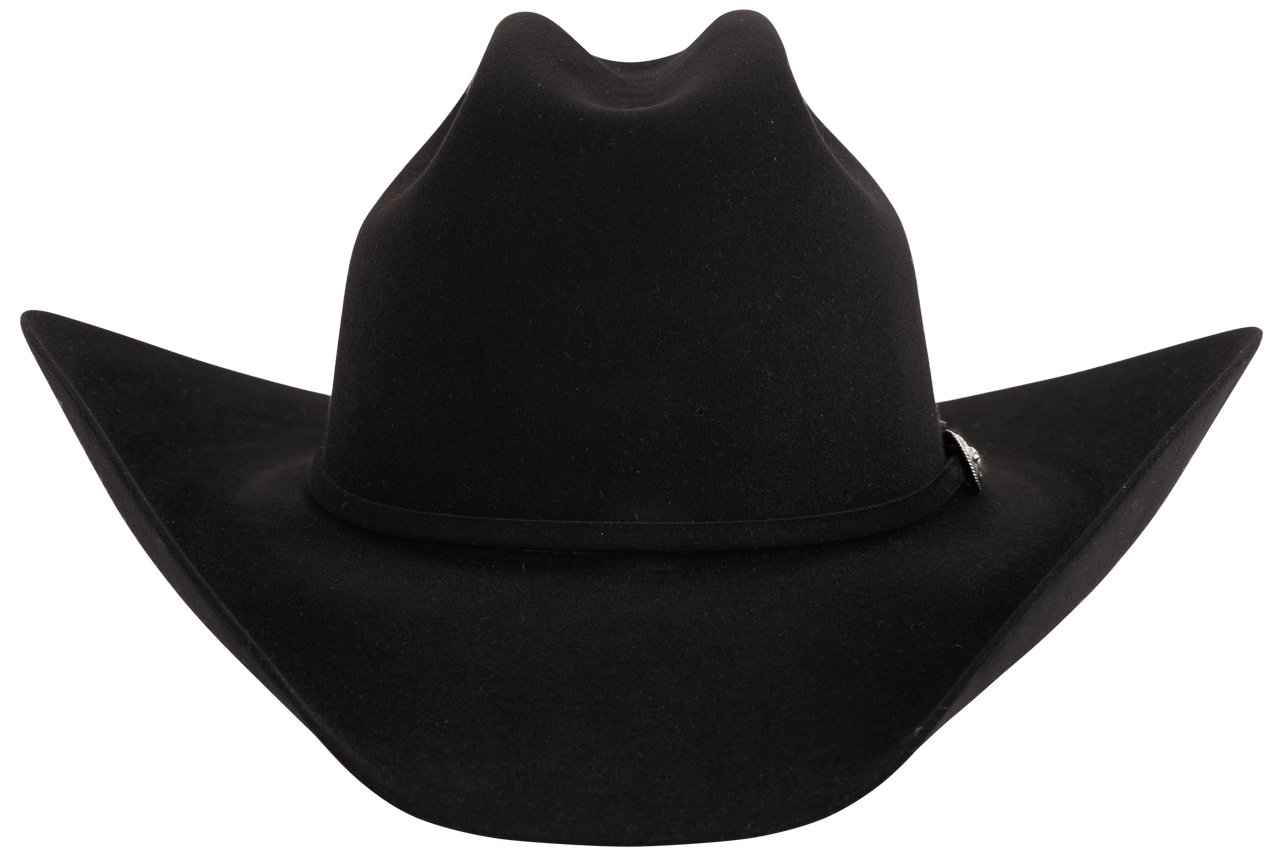 American Hat Co. 200X Black Felt Cowboy Hat for Men & Women - Western Style Rancher Hat for Rodeo, Horseback Riding & Country Fashion