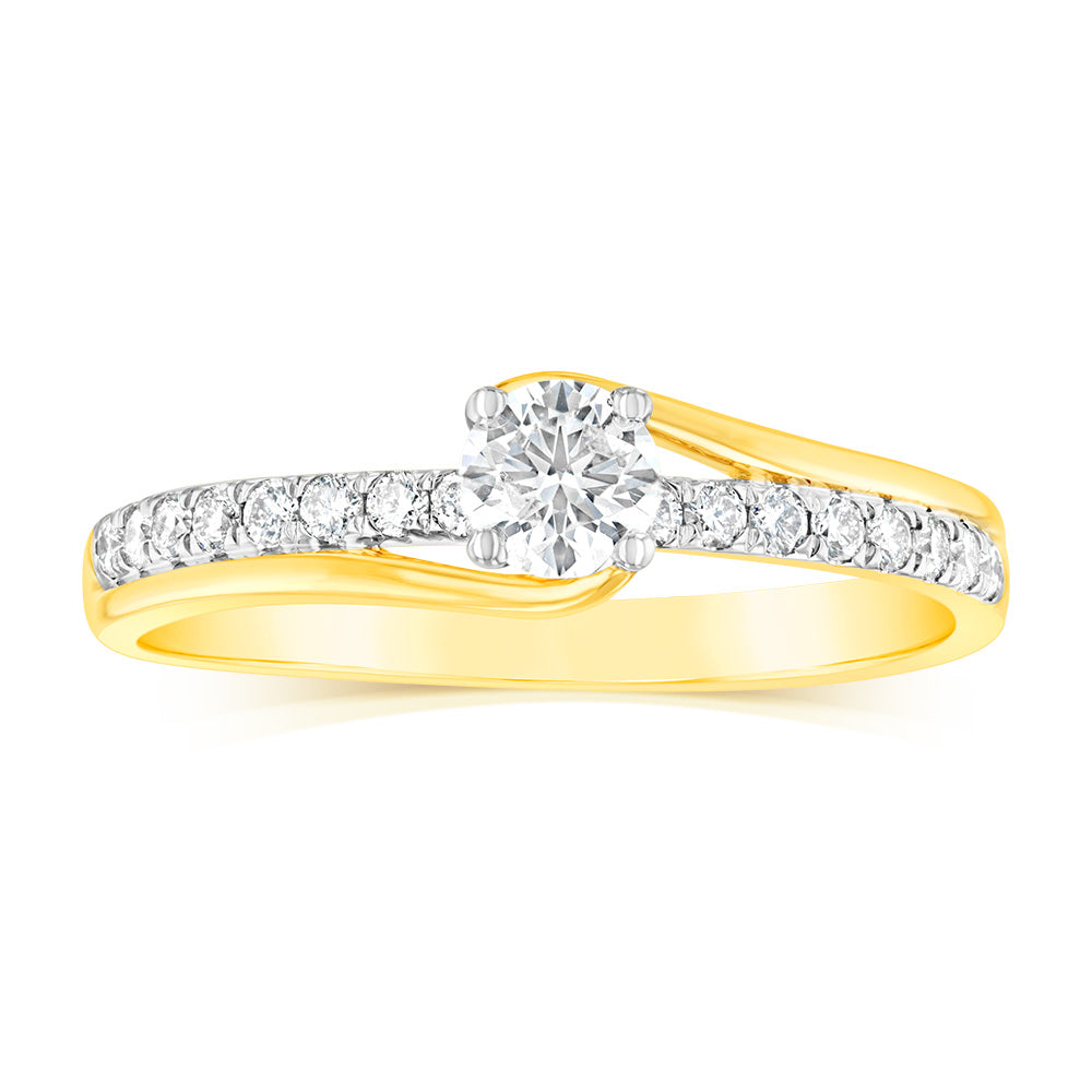 18ct Yellow Gold 1/2 Carat Diamond Solitaire Engagement Ring - Perfect for Proposals, Anniversaries & Special Occasions