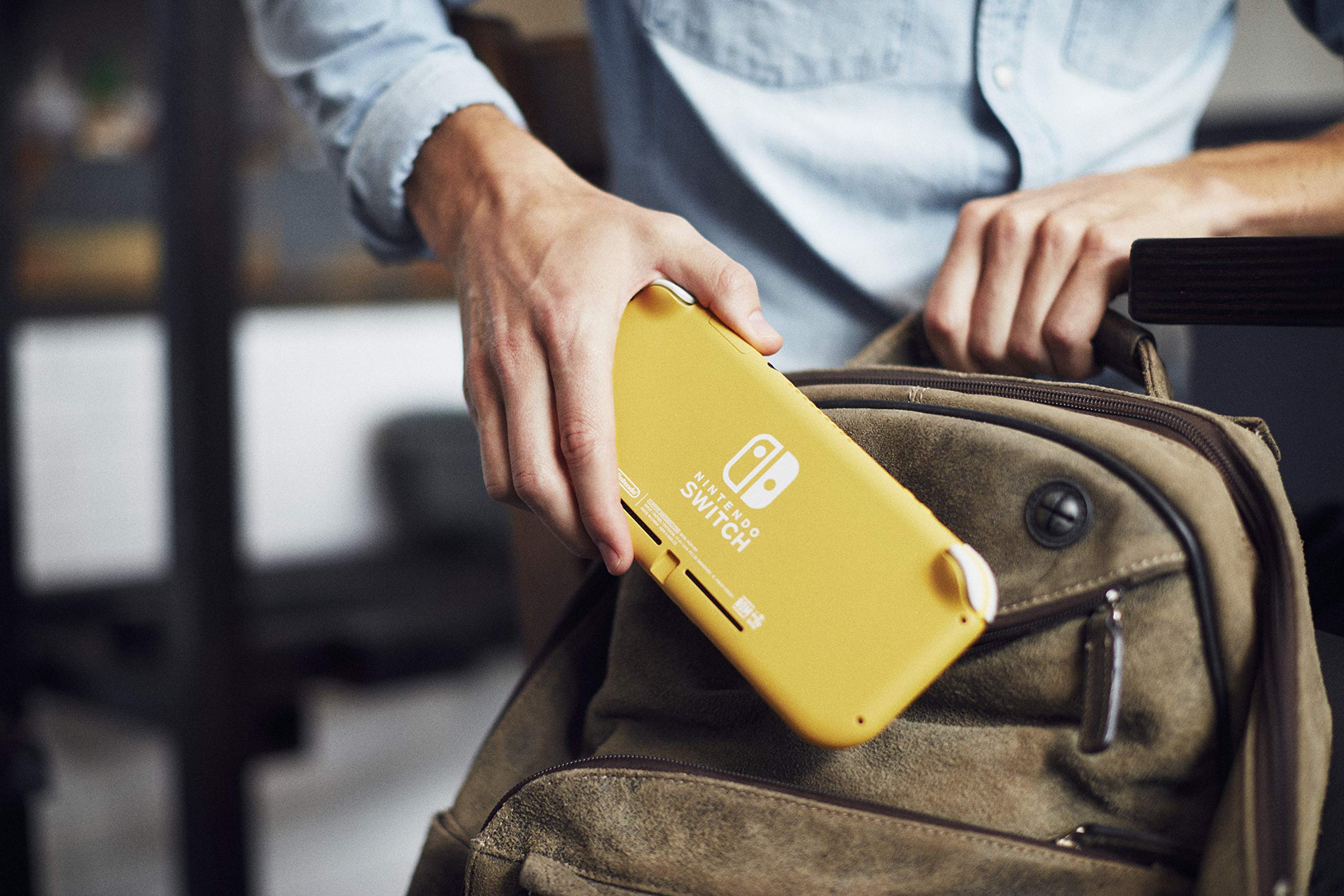 Nintendo Switch Lite Handheld Gaming Console - Yellow (HDH-001) (Renewed) | Portable Video Game System with Built-in Controls | Perfect for Travel, Commuting & On-the-Go Gaming