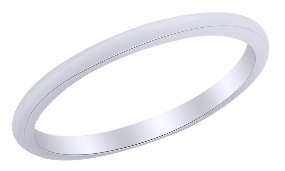 Affy 2mm Comfort Fit Wedding Band Ring - 10k Solid Gold for Men & Women - Perfect for Engagement, Anniversary, and Everyday Wear