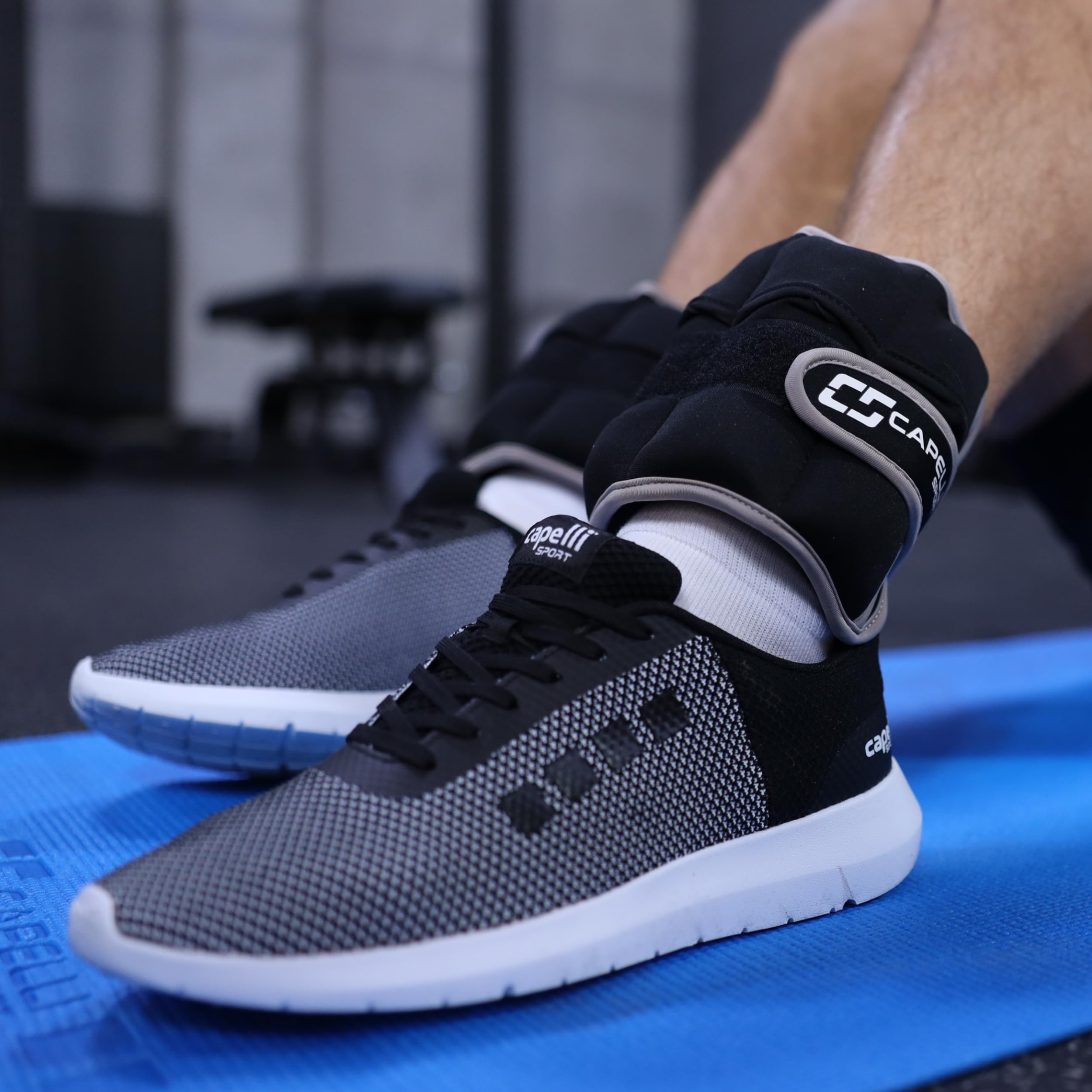 Capelli Sport Adjustable Ankle & Wrist Weights Set - 10 lbs (5 lbs Each) for Women & Men - Perfect for Walking, Running, Home Workouts & Physical Therapy - Black Pair of 2