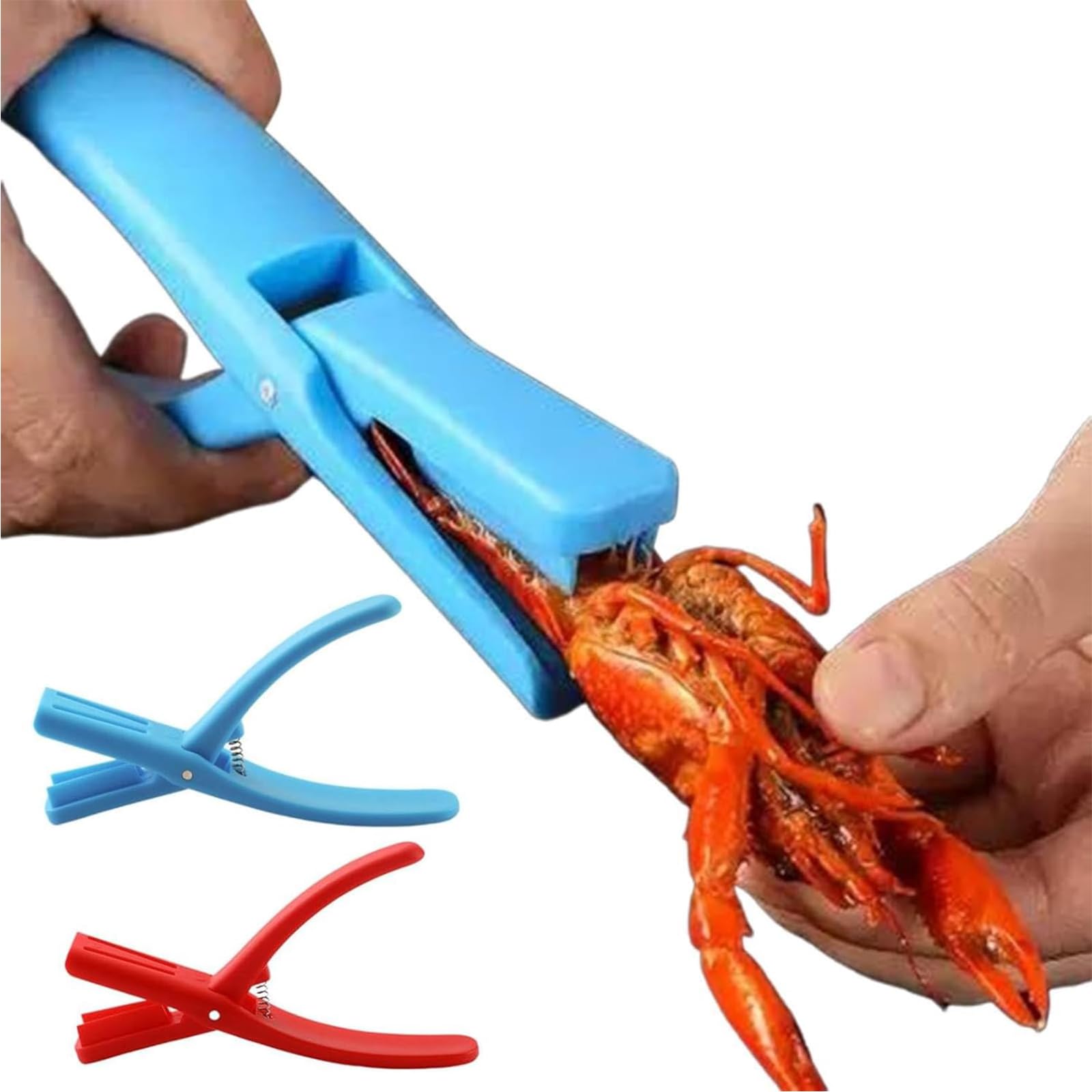 Premium Crawfish Peeler & Shrimp Deveiner Tool - Manual Crayfish Shelling Device for Kitchen, Portable & Practical (Blue) - Perfect for Seafood Lovers, Home Cooking, and Outdoor BBQs