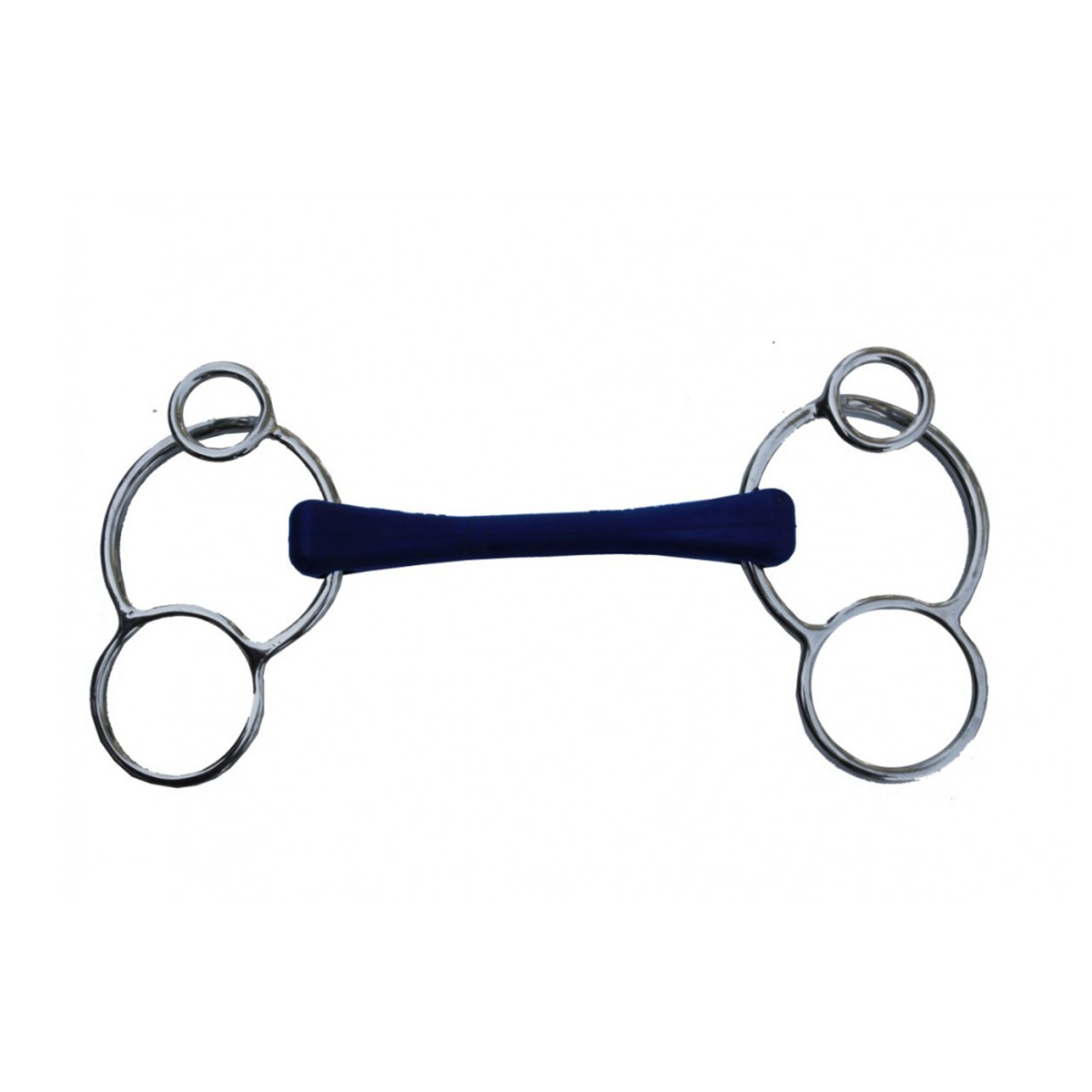 Flexible Rubber German 3 Ring Bit for Horses - Durable Training Bit for Dressage, Jumping & Western Riding - Comfortable Mouthpiece for Sensitive Horses - Perfect for Training, Shows & Trail Riding