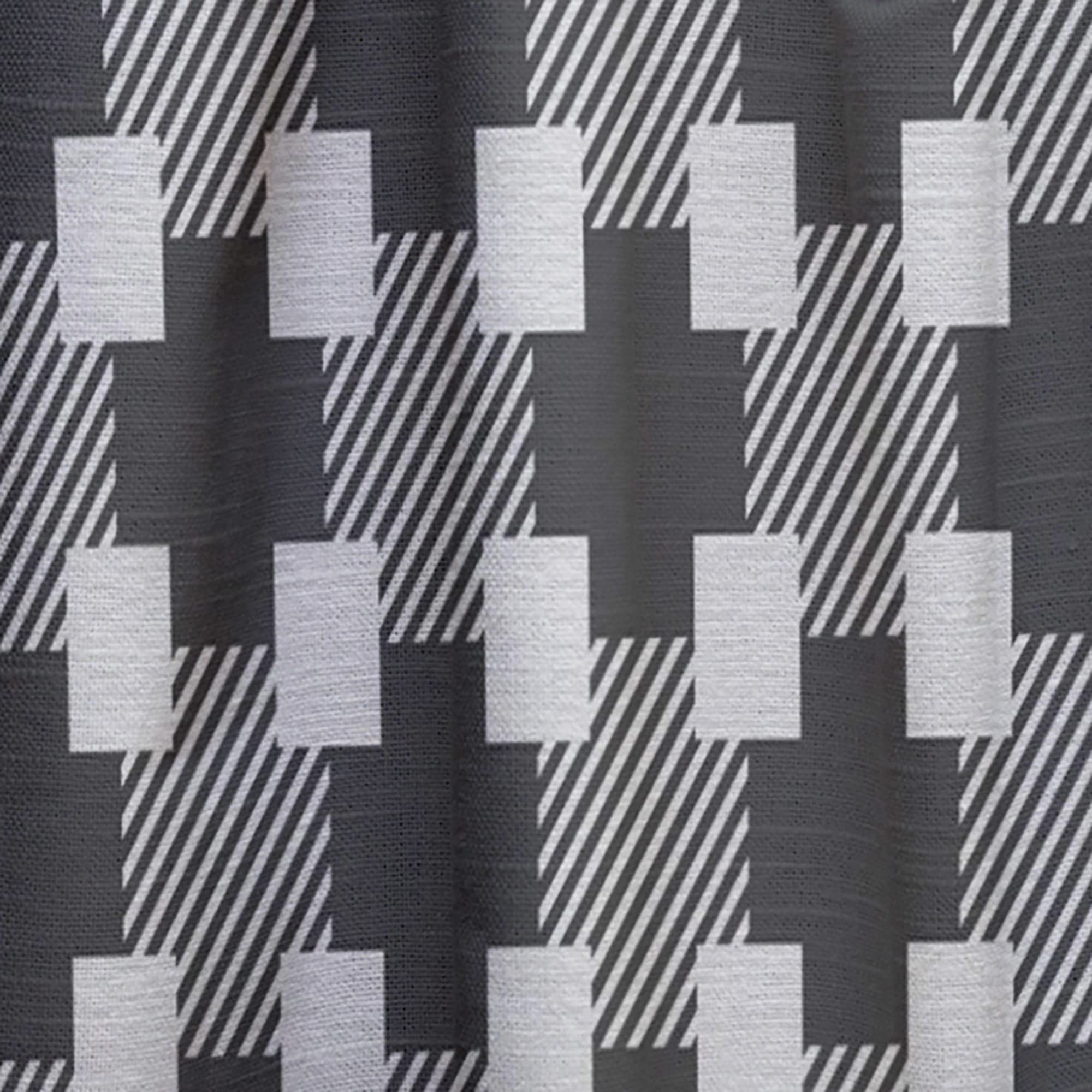 Geometric Monochrome Pattern II Blackout Curtains - Thermal Insulated Single Panel (52x90 inches) for Bedroom & Living Room - Modern Window Drapes for Light Blocking & Energy Saving