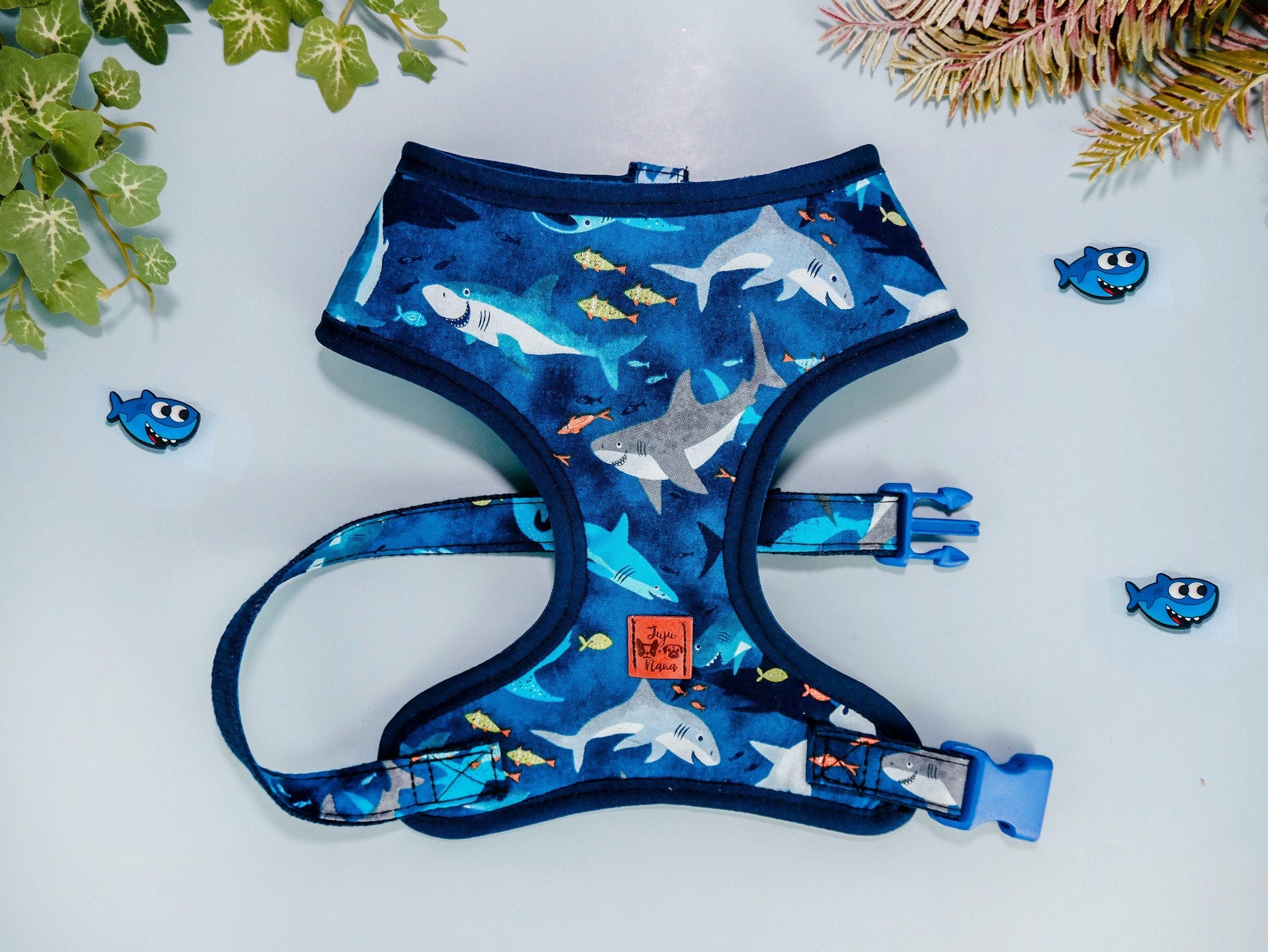 Premium No-Pull Dog Harness with Adjustable Straps - Shark Design for Small, Medium & Large Dogs | Perfect for Walking, Training & Outdoor Adventures