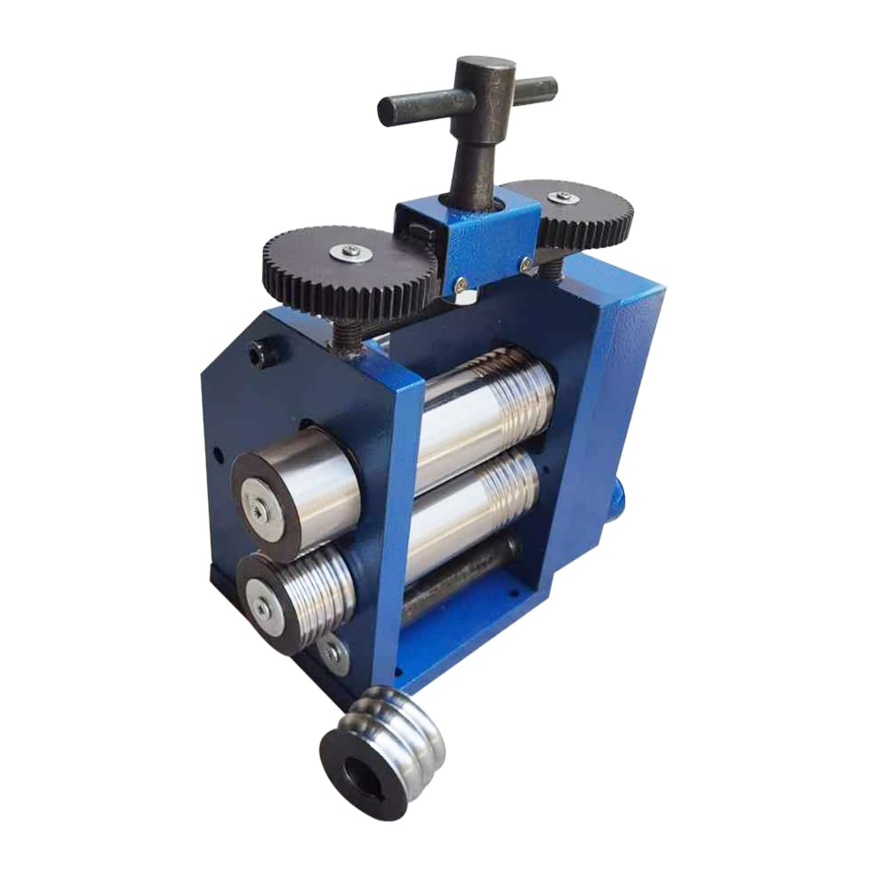 Eapmic 75mm Manual Jewelry Rolling Mill Machine - DIY Metal Wire Flat Pressing Tool for Jewelry Making, Goldsmithing & Metalworking | Perfect for Rings, Bracelets & Pendants Crafting