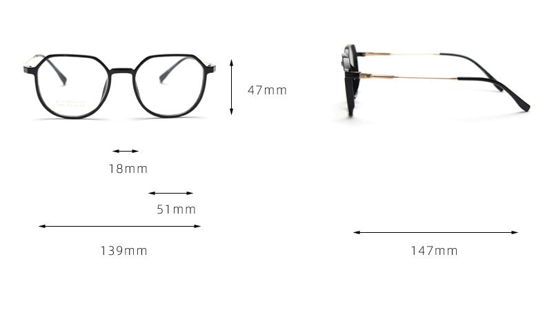 CCspace Unisex Full Rim Square TR90 Titanium Eyeglasses 56431 - Lightweight Durable Frames for Work, Reading & Everyday Wear