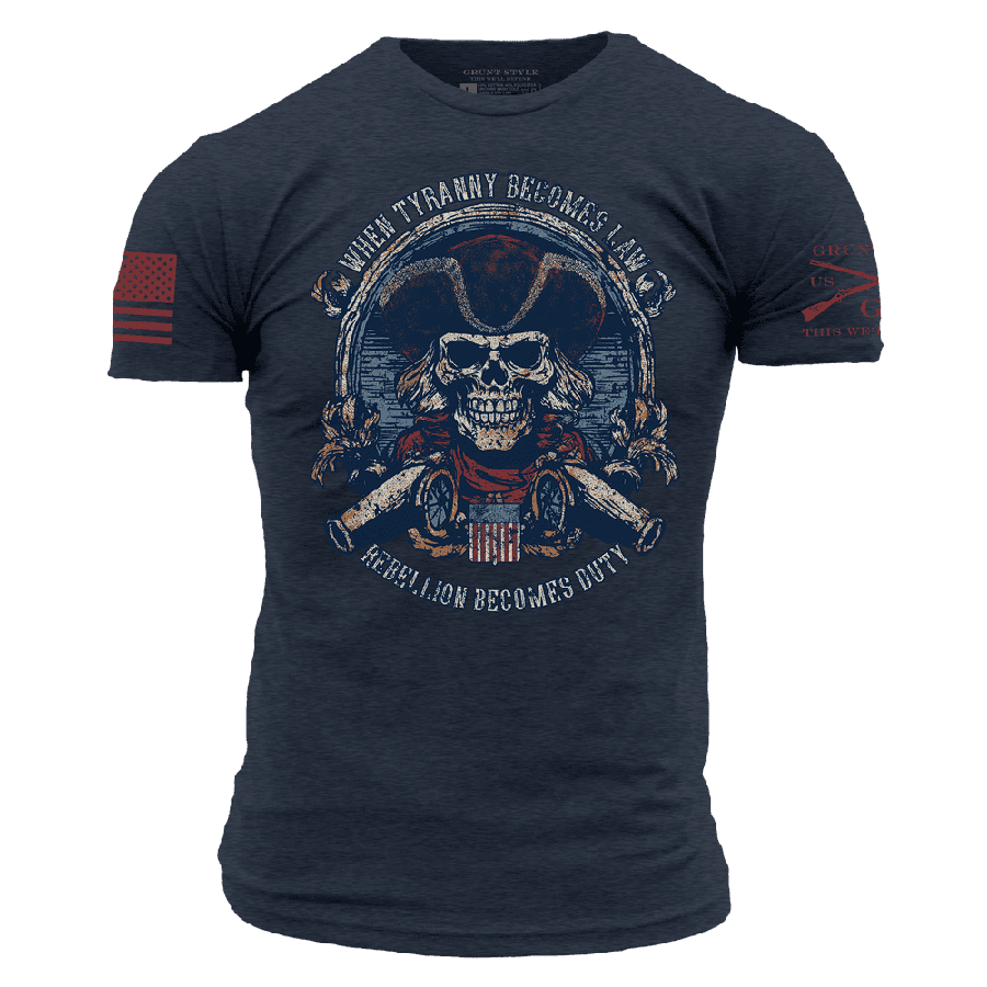 Rebellion Becomes Duty Graphic T-Shirt - Midnight Navy Blue Cotton Tee for Men & Women | Streetwear, Casual Outfits, Protest Fashion