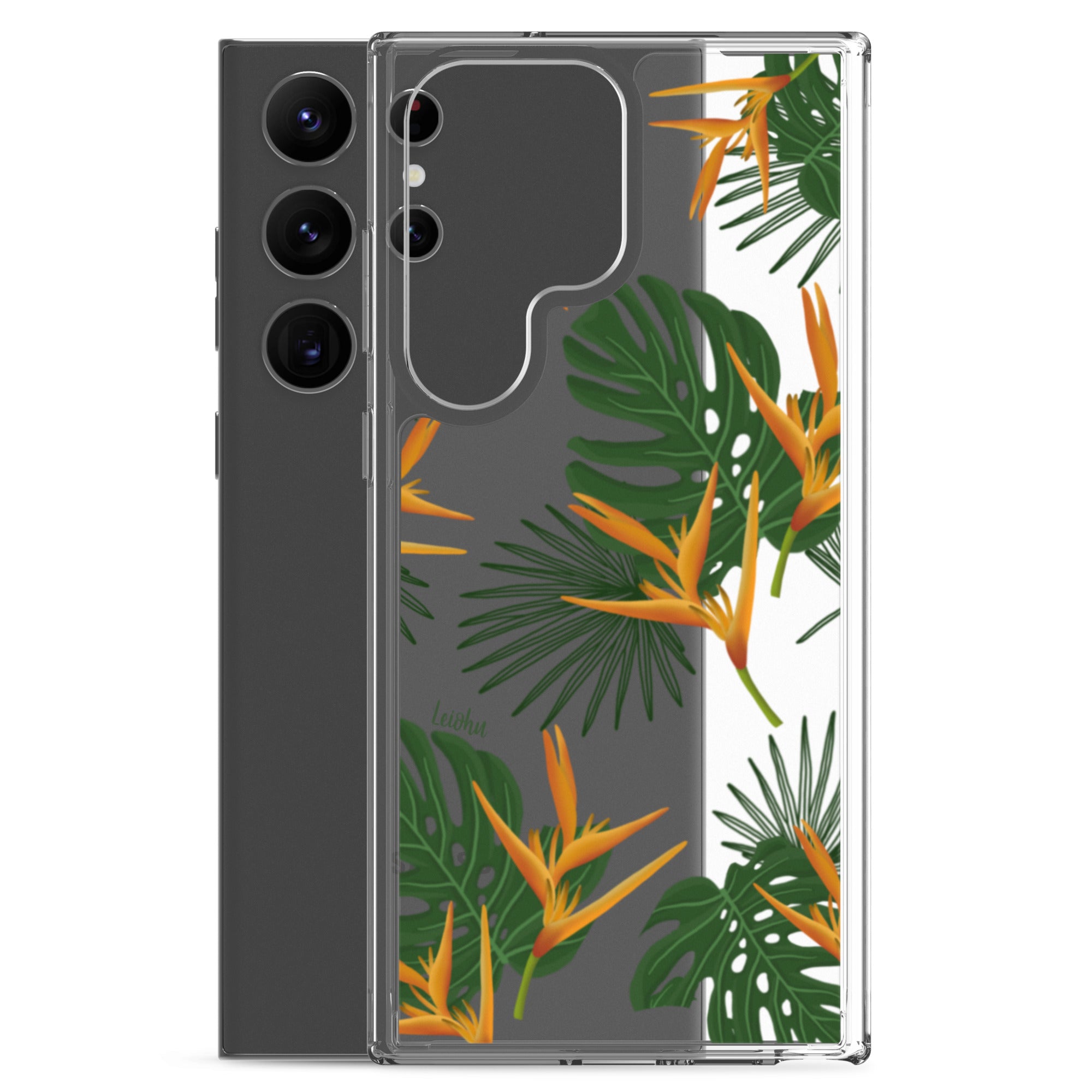 Vintage Paradise Clear Protective Case for Samsung Galaxy - Slim & Durable Phone Cover for Everyday Use & Travel