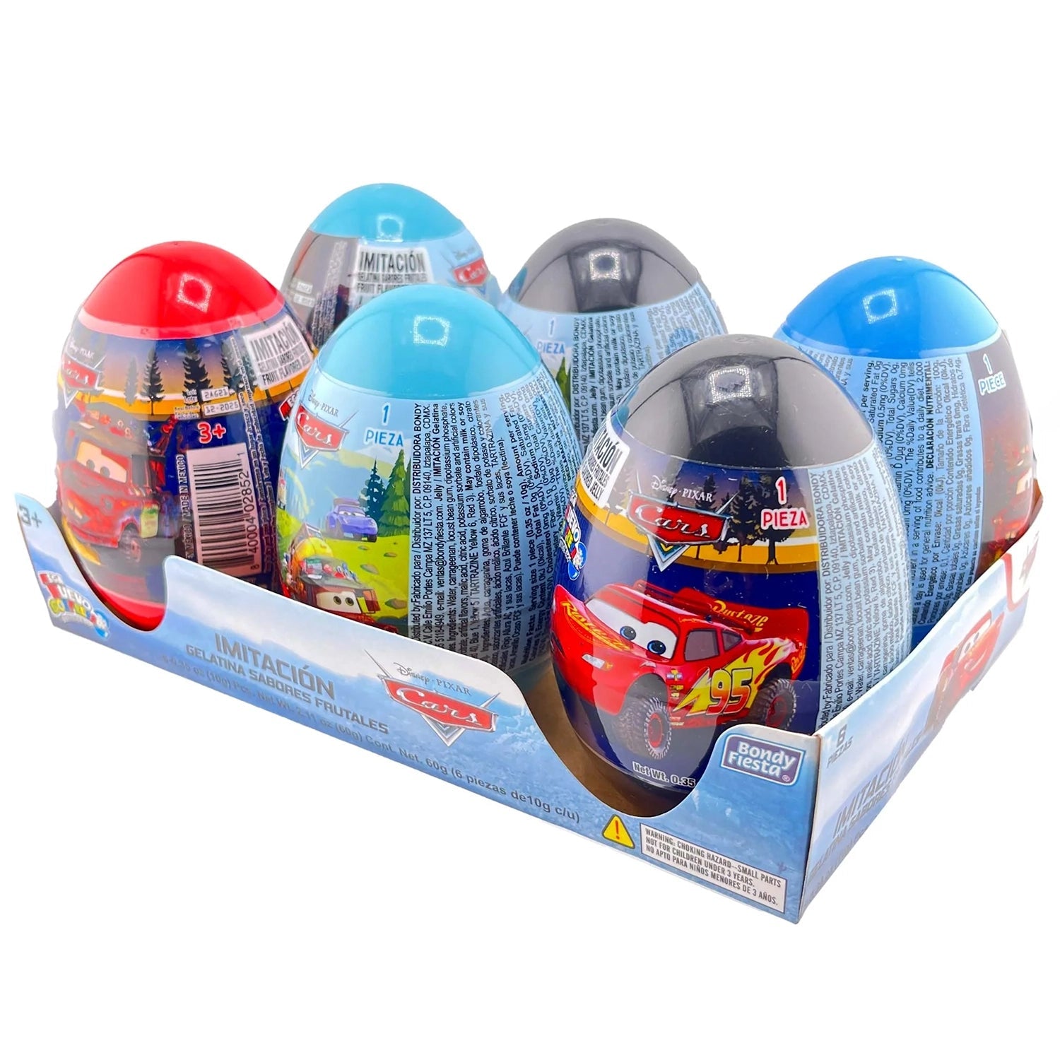 Bondy Mega Egg Cars Toy Set - 6 Pack of Fun Race Cars for Kids - Perfect for Birthday Gifts, Easter Baskets & Playtime Adventures