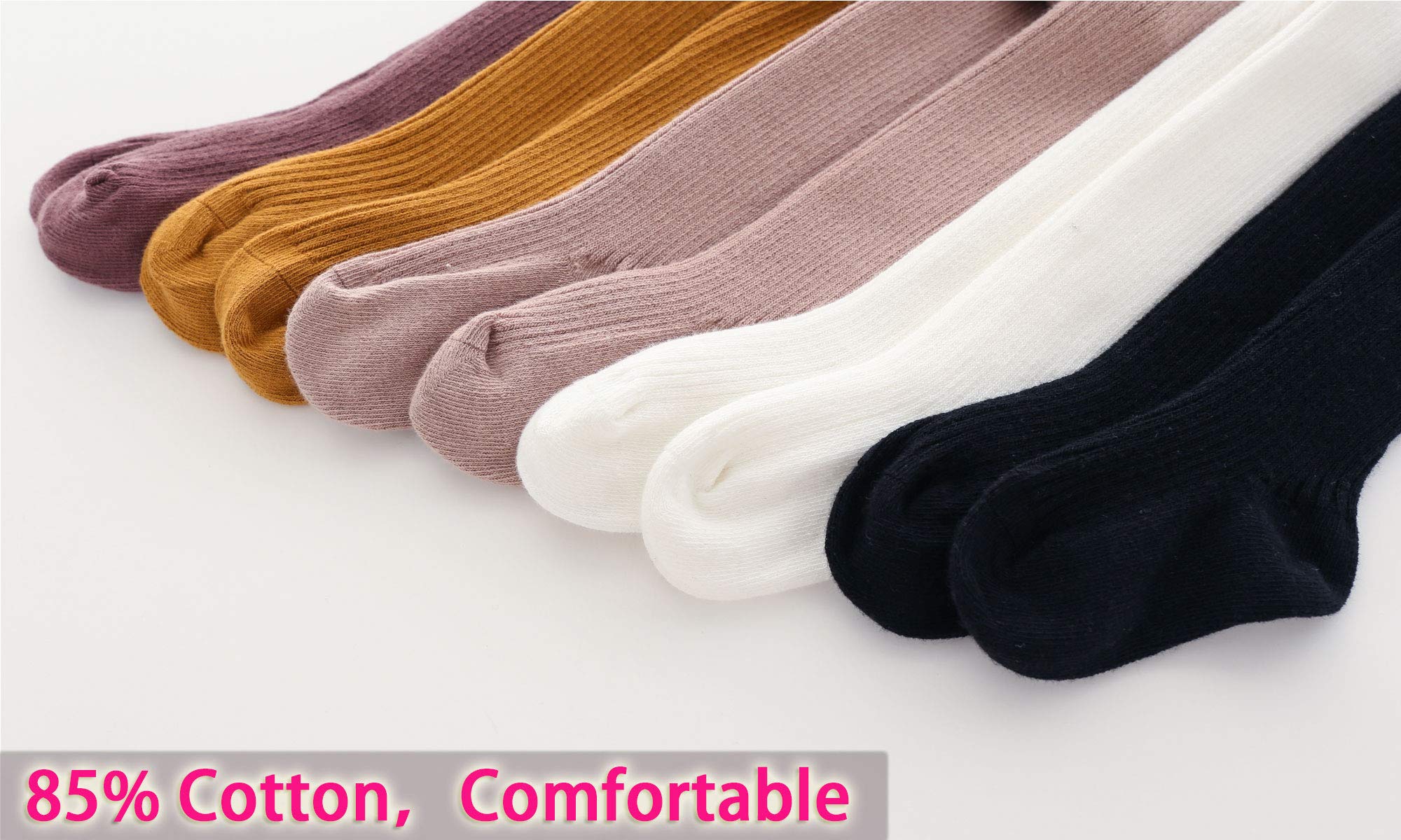 CECORC Baby Girls Cable Knit Leggings - Thick Cotton Tights for Toddlers 1-10T - Warm Winter Stockings for Infants | Perfect for Playdates, Daycare & Cold Weather Outfits