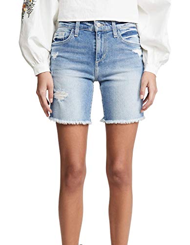 Joe's Jeans Women's Bermuda Denim Shorts - High Waisted Distressed Denim Shorts for Women | Perfect for Summer, Beach, and Casual Outfits