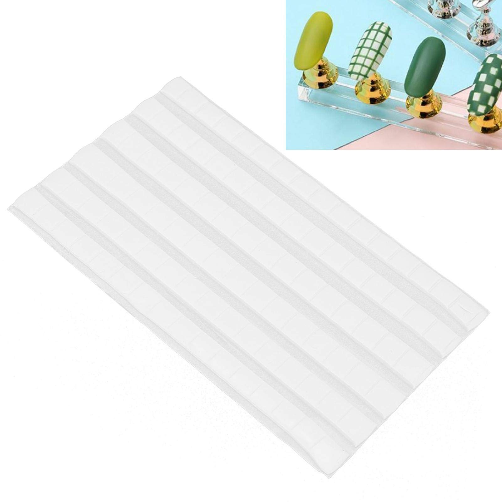Sticky False Nail Tips & Display Stand for Nail Art - Professional Salon Quality Press-On Nails with Clay Adhesive - Perfect for Nail Extensions, Manicures & DIY Home Nail Art