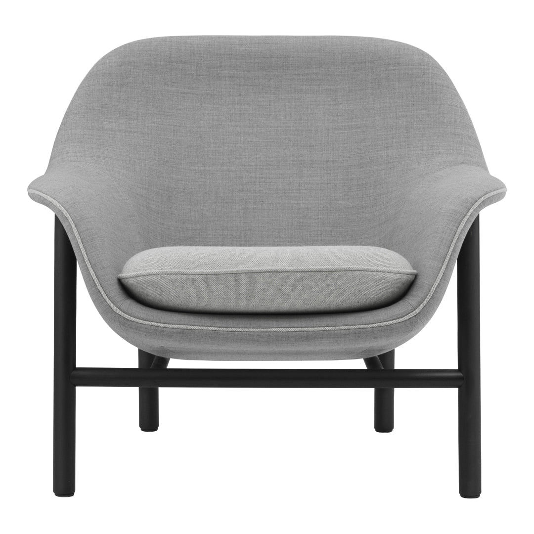 Modern Drape Low Lounge Chair with Solid Wood Legs - Perfect for Living Room, Bedroom, or Office Relaxation