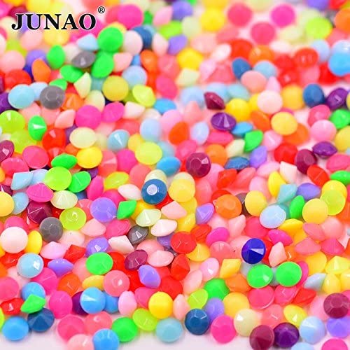STORE99® 42 Grey - 3mm Round Acrylic Rhinestone Gems for Jewelry Making, DIY Crafts, Dress Decorations | Sparkling Crystal Stones for Nail Art, Costumes, Home Decor & Wedding Accessories