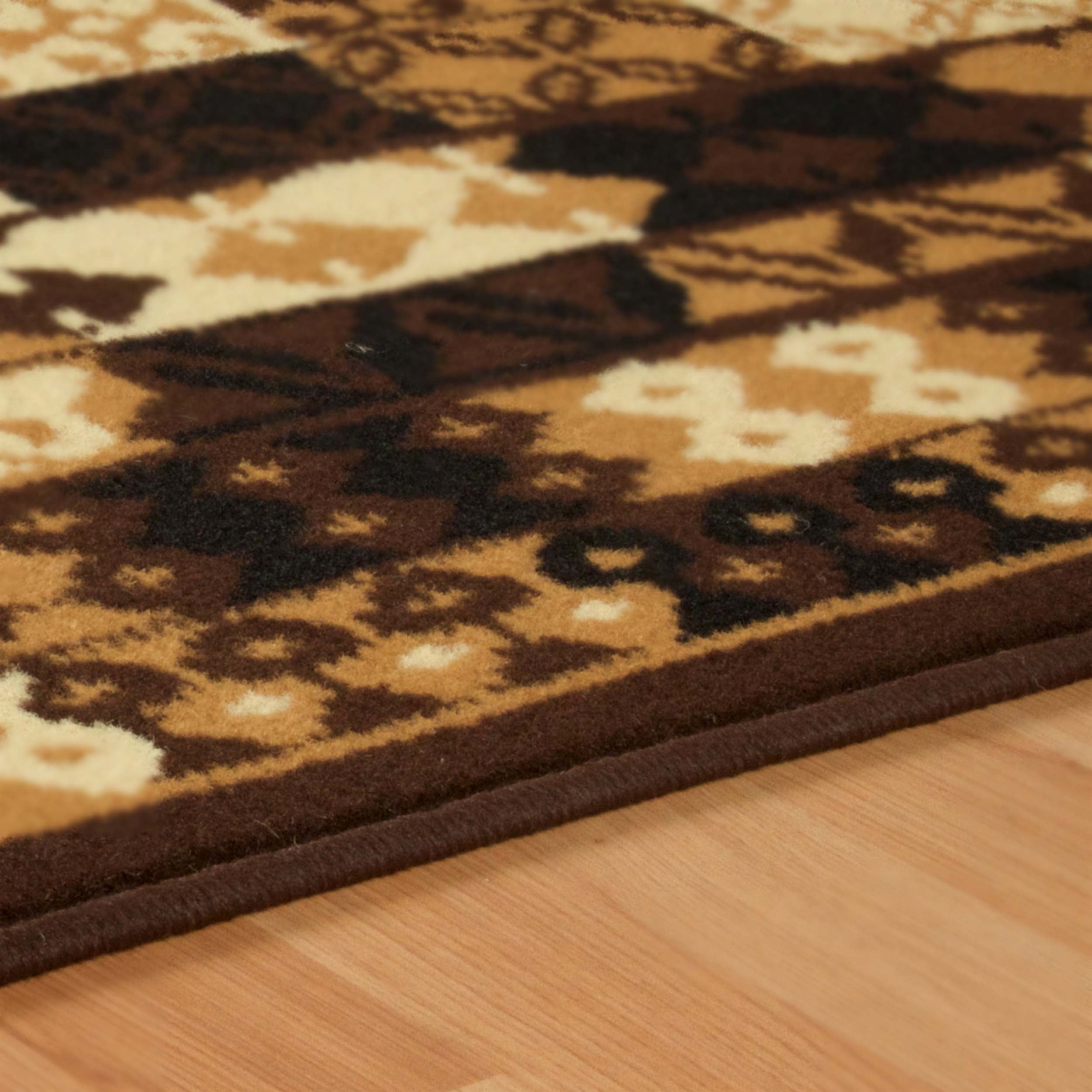 Modern Geometric Mosaic Indoor Area Rugs & Runner Rugs - Non-Slip Soft Living Room Carpet for Bedroom, Dining Room, and Hallway Decor