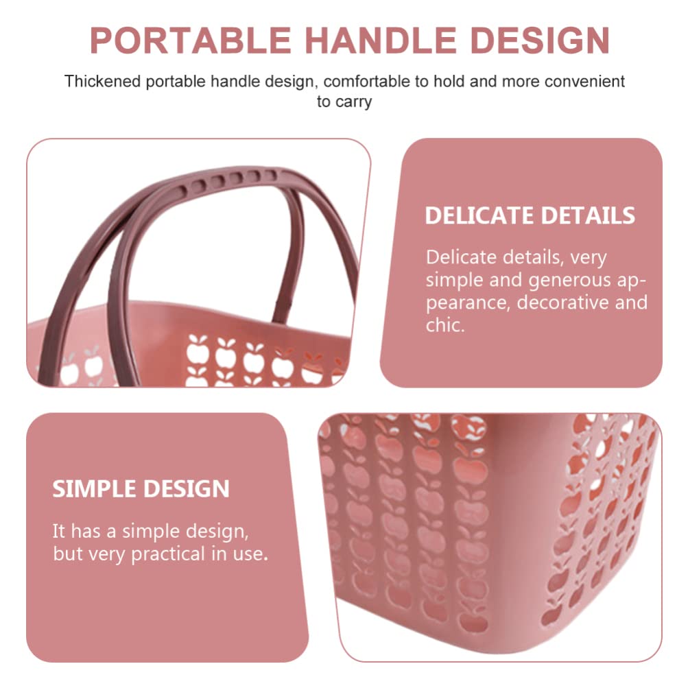 Plastic Shopping Basket - Multipurpose Storage Basket for Fruits, Snacks, Sundries & Household Items | Durable Desktop Organizer for Kitchen, Supermarket & Office Use