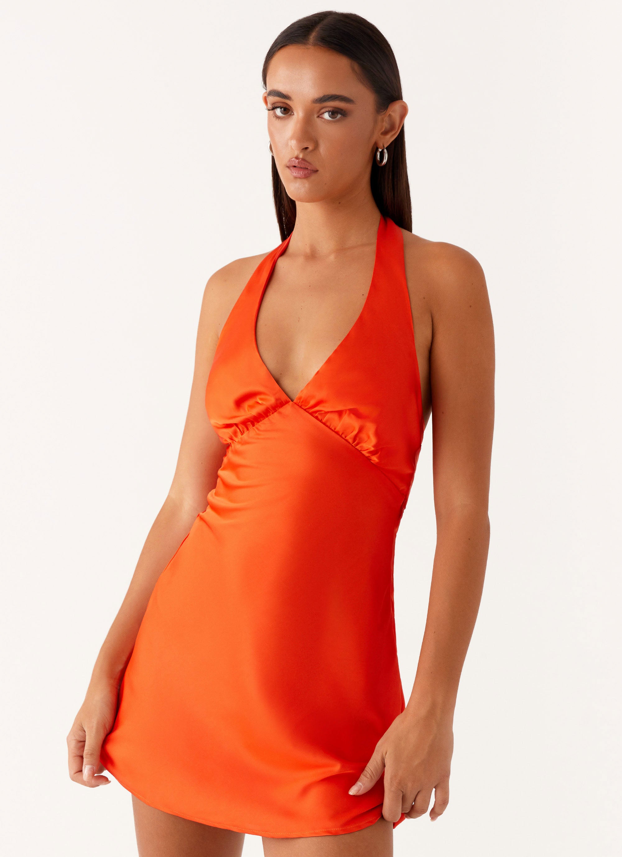 Heavy Hearted Mini Dress in Orange - Stylish & Comfortable Women's Casual Dress for Parties, Dates & Everyday Wear