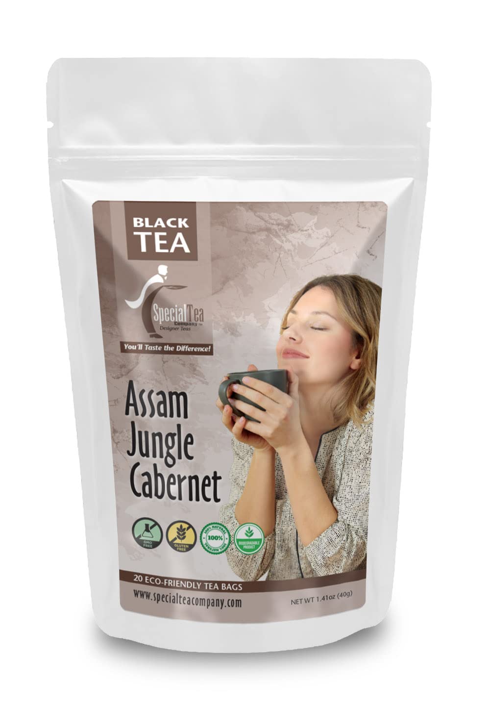 Premium Cabernet Black Tea Bags - 20 Count | Rich & Bold Flavor | Perfect for Morning Boost or Afternoon Relaxation | Special Tea Jungle Collection