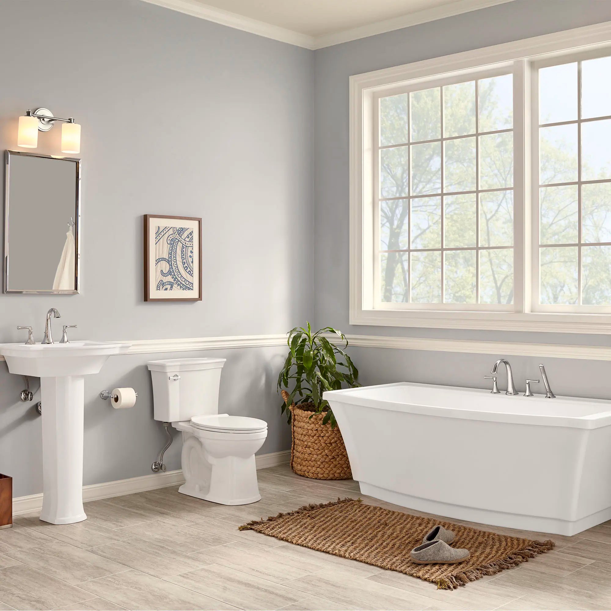 Estate® Pedestal Sink Leg - Heavy Duty Stainless Steel Support for Bathroom Vanity - Perfect for Modern & Classic Bathroom Designs