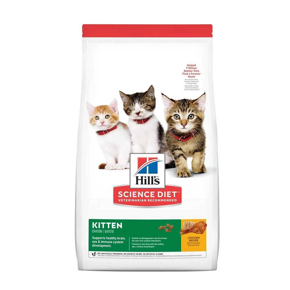 Hill's Science Diet Kitten Dry Cat Food - Chicken Recipe for Everyday Nutrition | Perfect for Growing Kittens & Indoor Cats