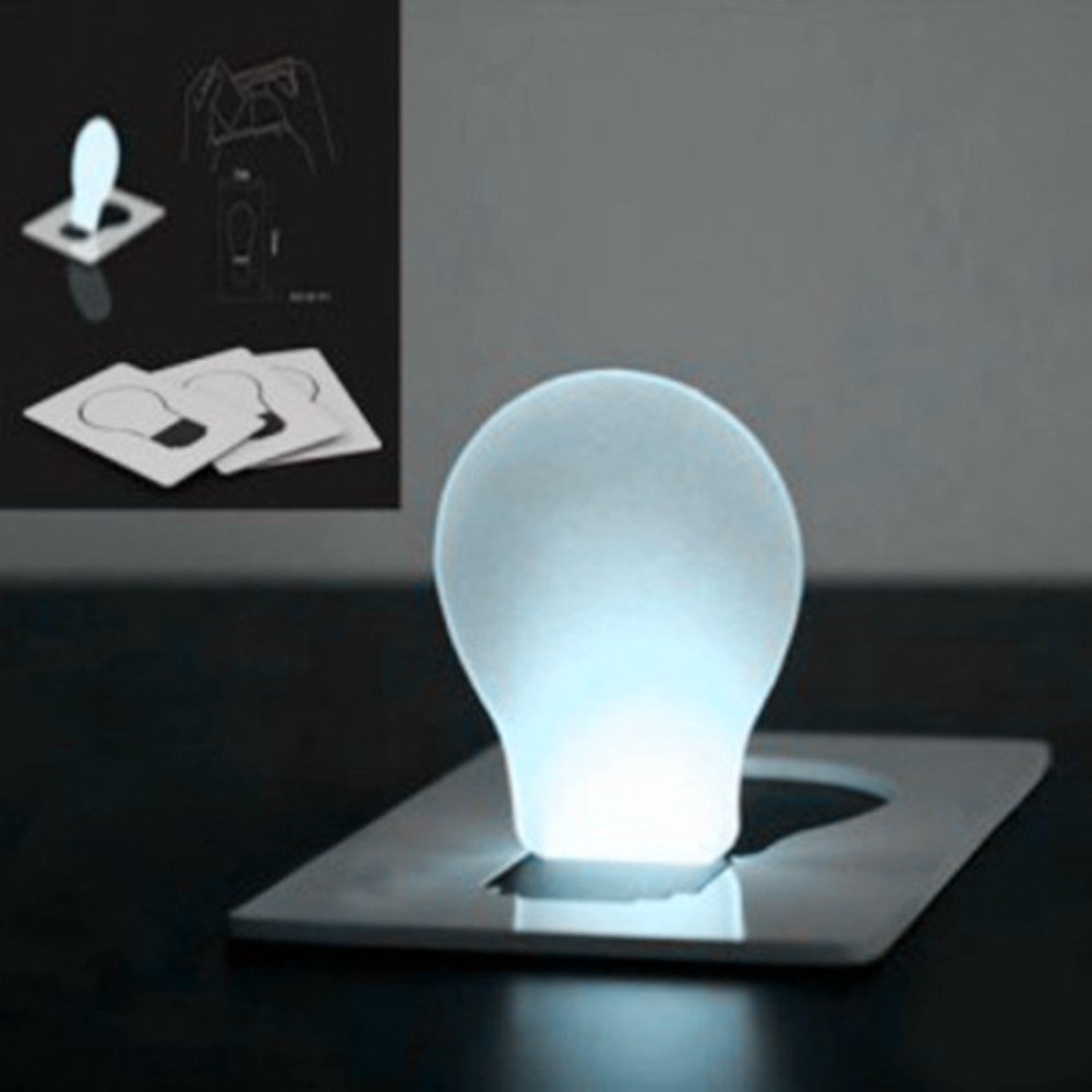 10Pcs Portable LED Card Light for Purse Wallet - Ultra-Thin Pocket Light for Reading, Emergency & Night Use - Perfect for Travel, Camping & Power Outages