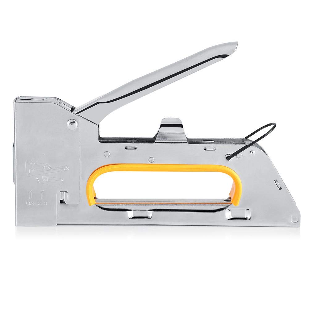 3-in-1 Heavy Duty Staple Gun with Remover & Nail Puller - Upholstery Stapler & Brad Nail Gun - Stainless Steel Construction - Compatible with 1008F Staples - Perfect for Carpentry, Furniture Repair, Door & Window Fixing, DIY Projects & Home Renovations