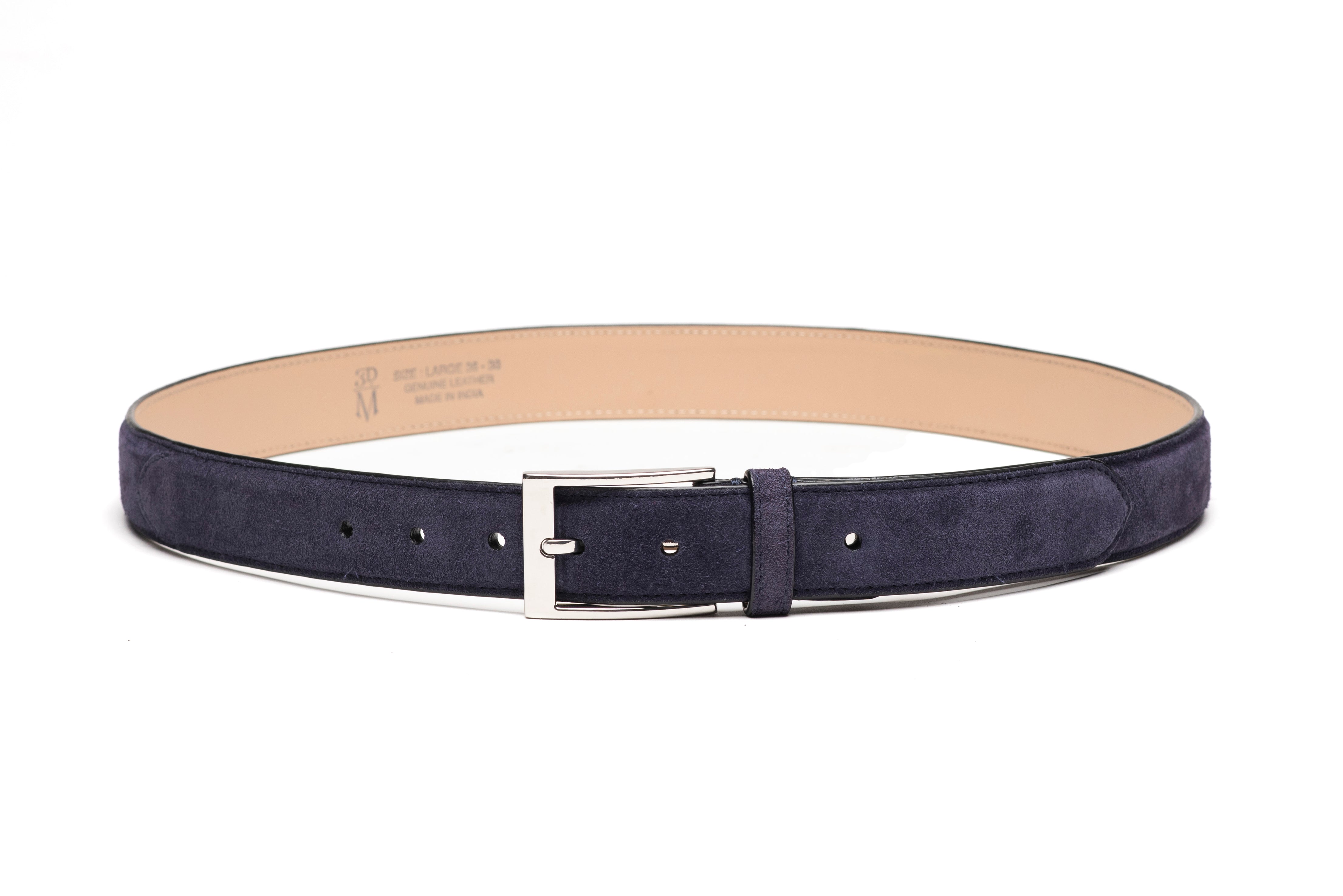 Navy Suede Flat Belt for Women - Adjustable Waist Strap for Dresses, Skirts & Pants | Fashion Accessory for Casual & Office Outfits