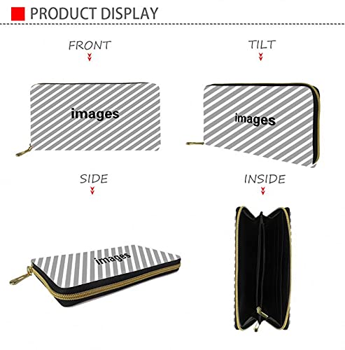 PU Leather Travel Wallet for Women - Skull Pattern Card Holder for Daily Use