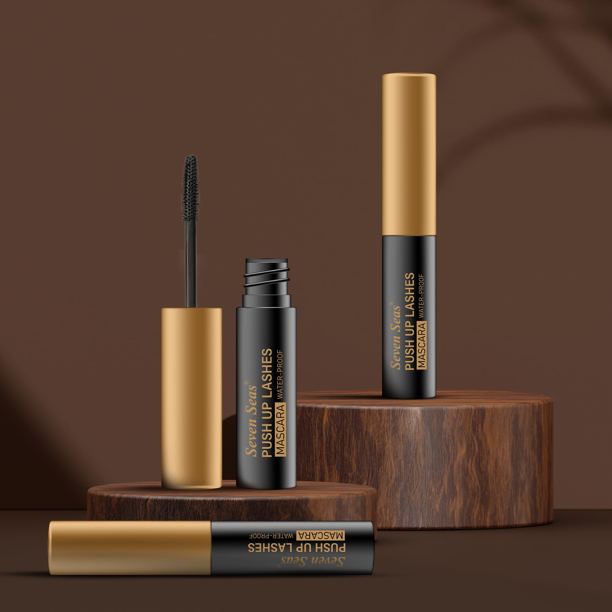 Seven Seas Push Up Lashes Mascara 10g - Volumizing Waterproof Mascara for Women, Black Long Lasting & Glossy Finish - Perfect for Daily Wear, Parties & Special Occasions