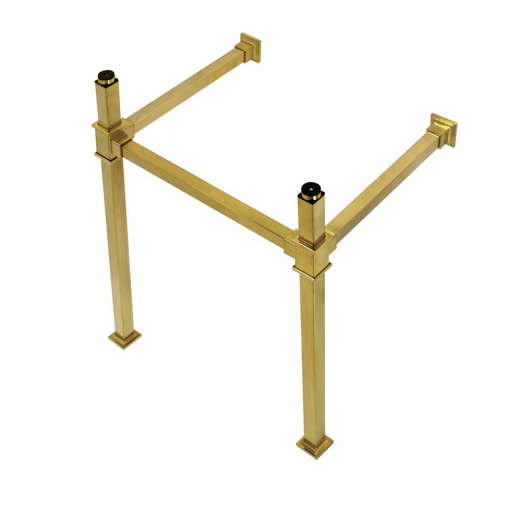Kingston Brass VPB3322SQ7 Monarch Console Sink Legs - Brushed Brass Finish for Bathroom Vanity & Farmhouse Decor