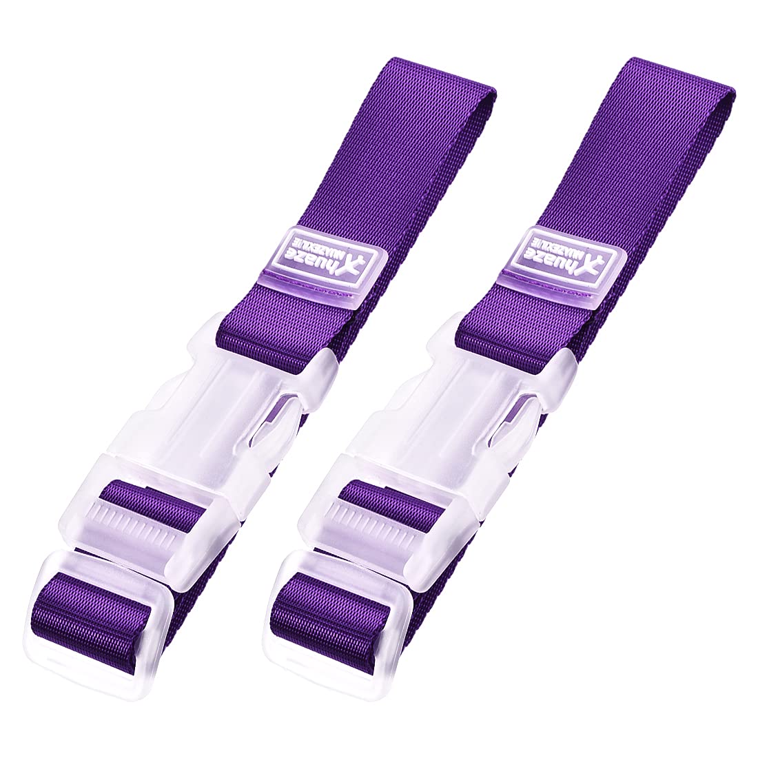 uxcell Adjustable Nylon Luggage Straps with Buckle - 300x25mm Purple (2Pcs) - Secure Suitcase Connection for Travel & Packing Accessories | Perfect for Airplane, Train & Road Trips