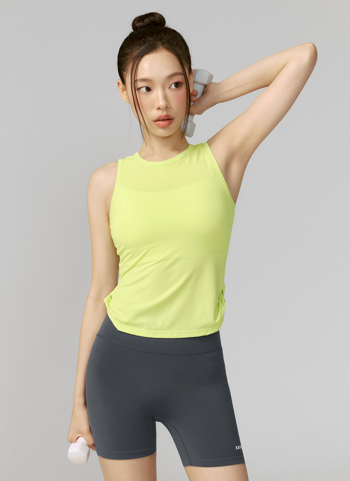 Breathable Air Mesh Side Twist Sleeveless Top for Women - Perfect for Yoga, Gym & Summer Outdoor Activities