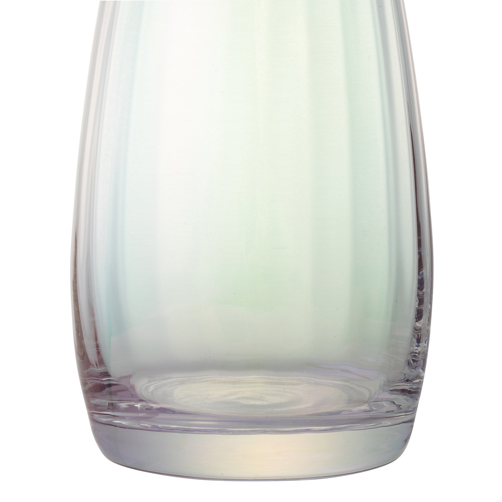 Luster Large Clear Glass Flower Vase - Elegant Home Decor for Living Room, Dining Table & Wedding Centerpieces