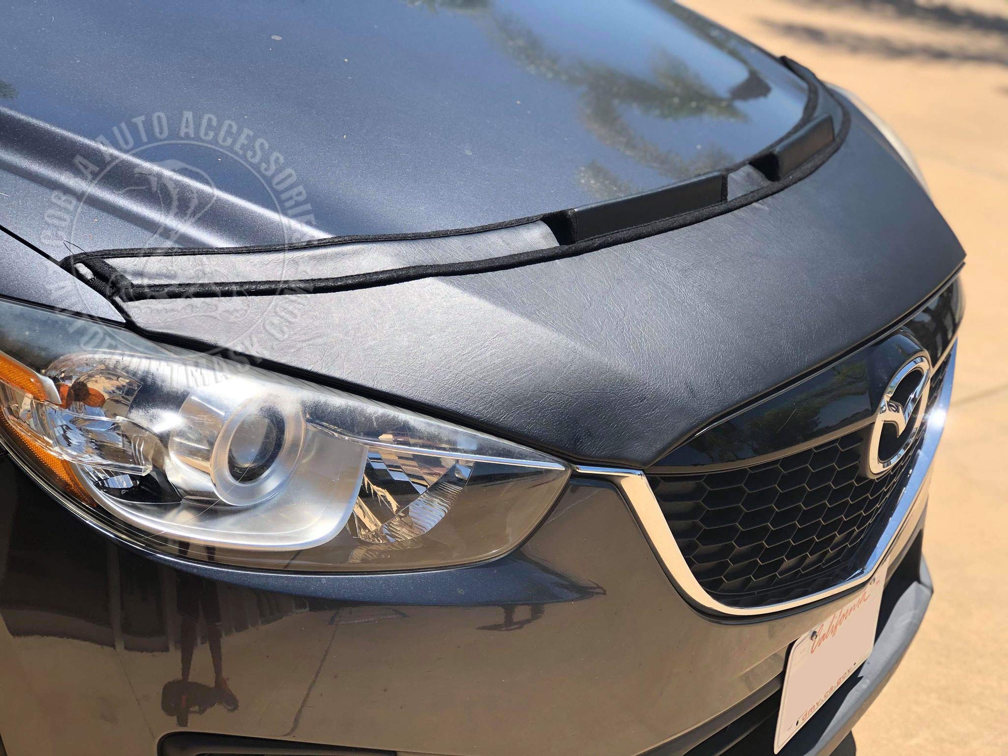 Car Hood Bra Cover for Mazda CX5 2013-2016 - Protective Mask for Front Bumper & Grille - Perfect for Road Trips, Off-Roading & Car Shows