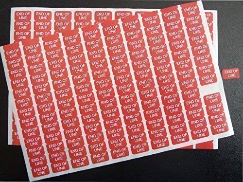 17 8X10mm Red End of Line Price Promotional Display Stand - Self-Adhesive POS Stickers & Labels for Retail Stores, Supermarkets, and Clearance Sales