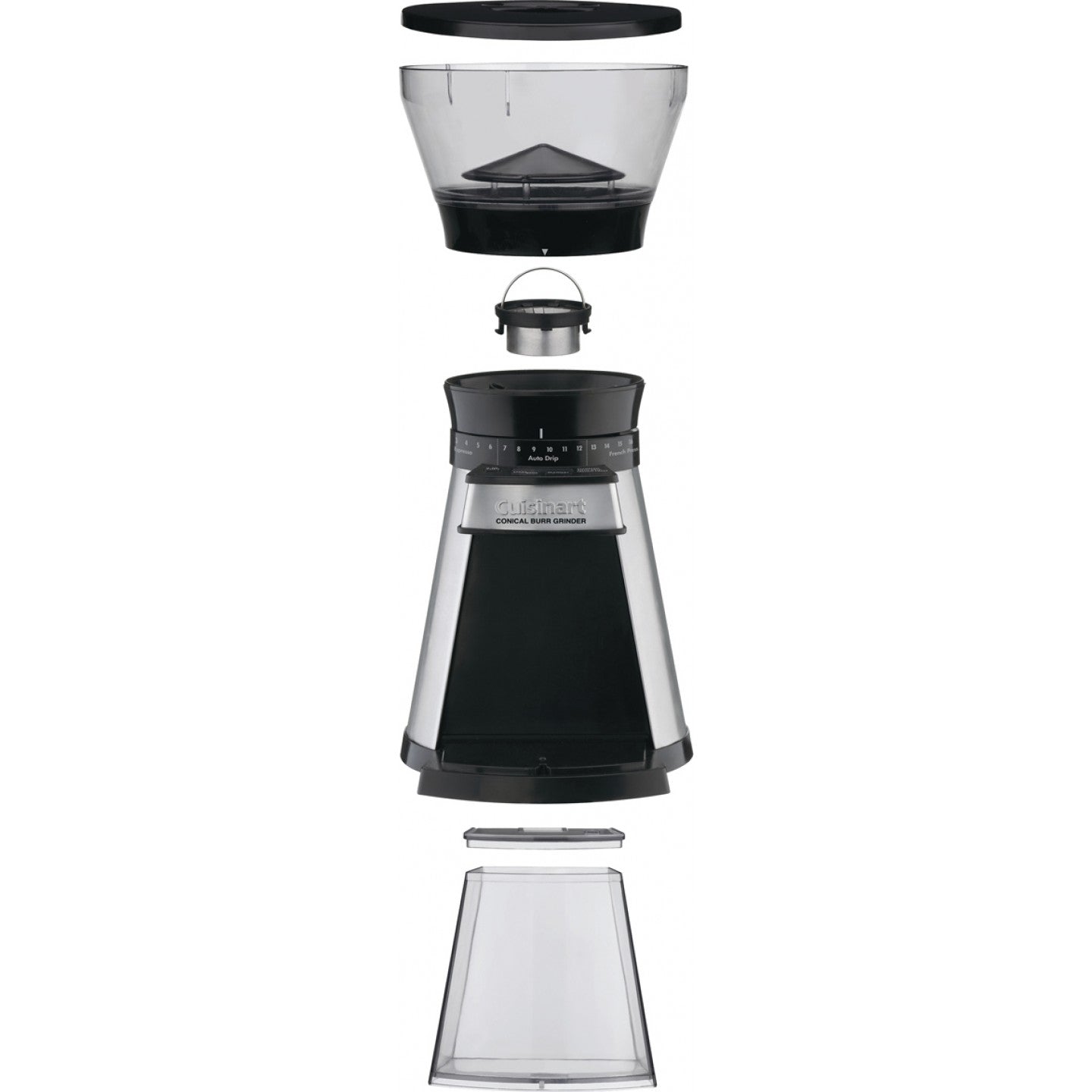 Cuisinart CBM-18C Programmable Conical Burr Coffee Grinder - Fresh Ground Coffee for Espresso, Drip, French Press & Cold Brew - Perfect for Home & Office Use