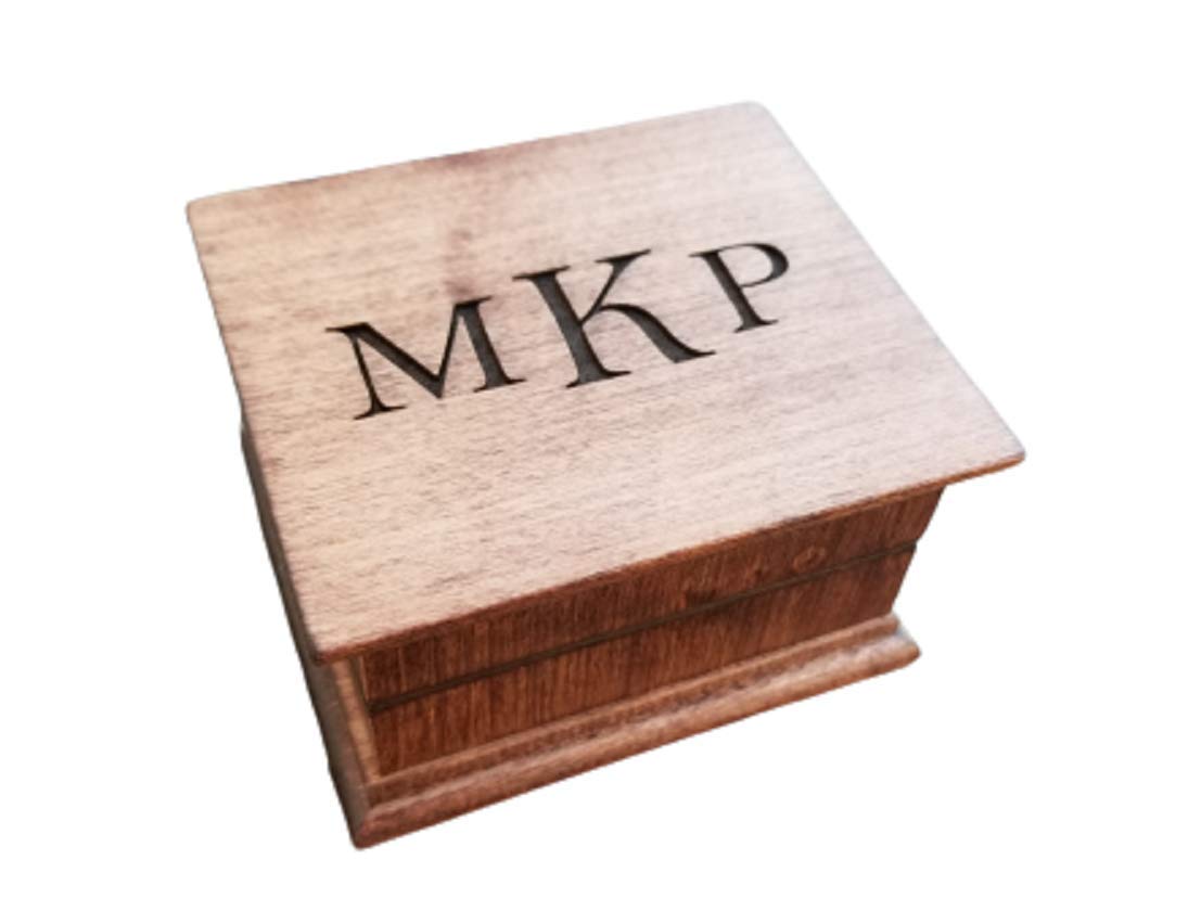 Personalized Monogram Music Box - Custom Handmade Engraved Gift for Birthday, Wedding, Anniversary - Perfect for Keepsake, Home Decor & Special Occasions