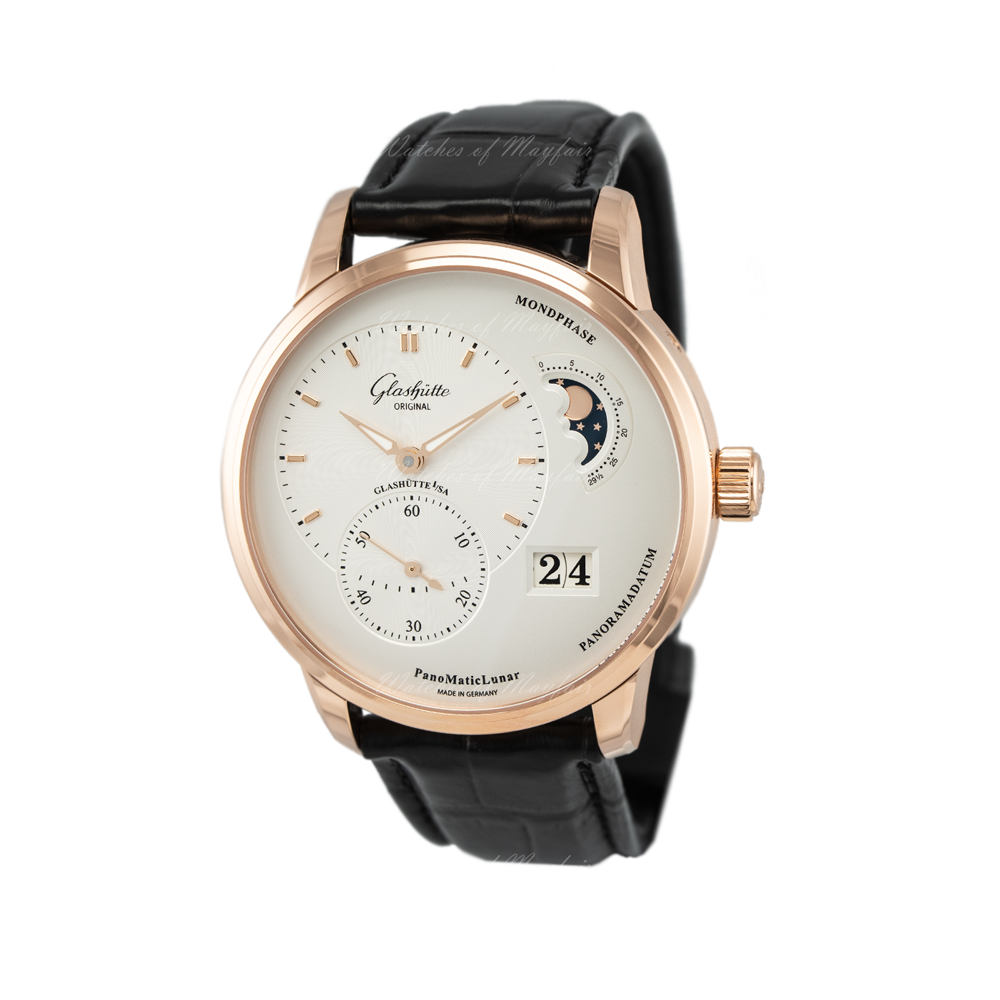 Glashutte Original PanoMatic Lunar 18K Red Gold Men's Luxury Watch - Perfect for Business Meetings & Formal Occasions